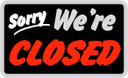 'We Are Closed' sign to use on days the CDOT offices will be closed. thumbnail image