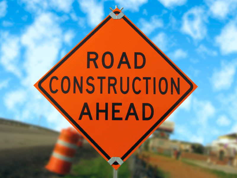 construction road sign