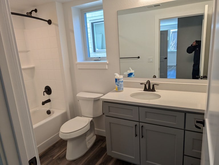 Bathroom in two-bedroom unit at Frisco