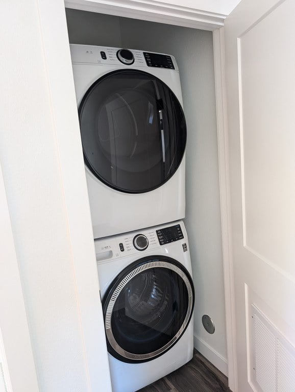 Washer and Dryer in two-bedroom unit at Frisco