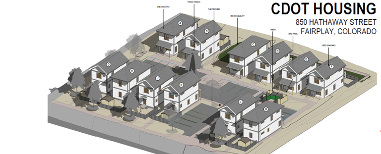 The CDOT site plan for employee housing in Fairplay