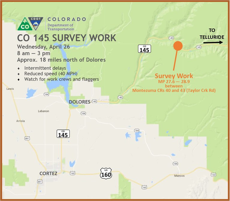 Dolores Map — Colorado Department of Transportation