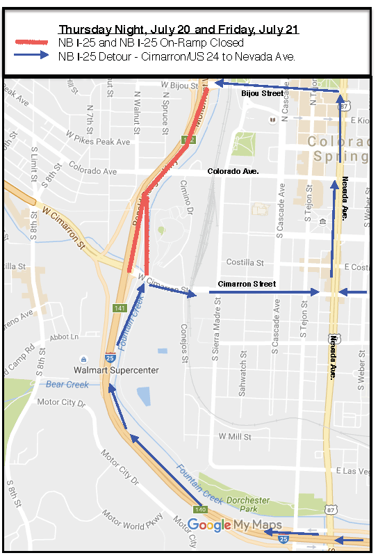 I-25 Northbound Closure: July 20 2017 — Colorado Department of ...