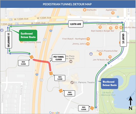 Rtd Park And Ride Map Pedestrian Tunnel To The Rtd Wagon Road Park-N-Ride Closures — Colorado  Department Of Transportation