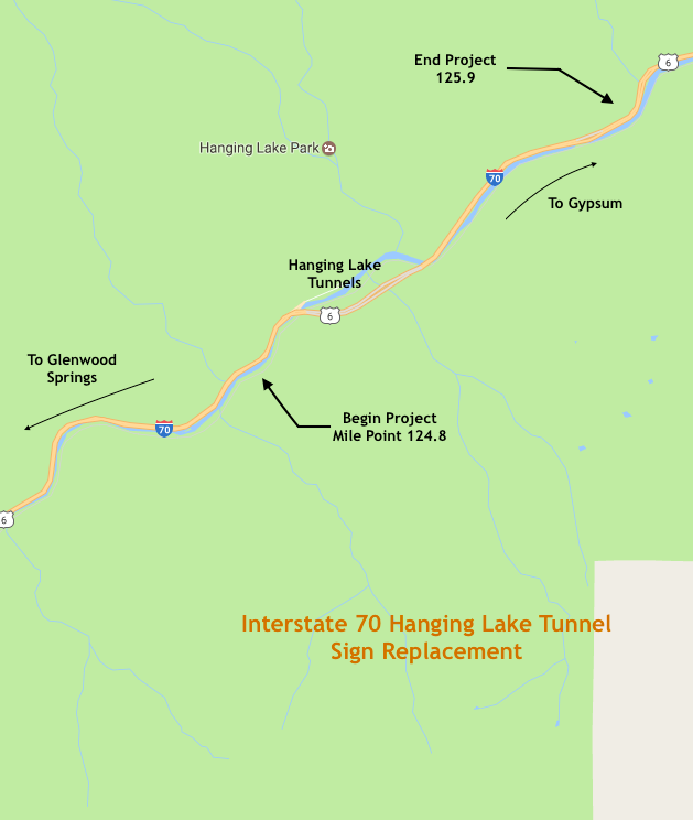 Hanging Lake Tunnel Sign Replacement