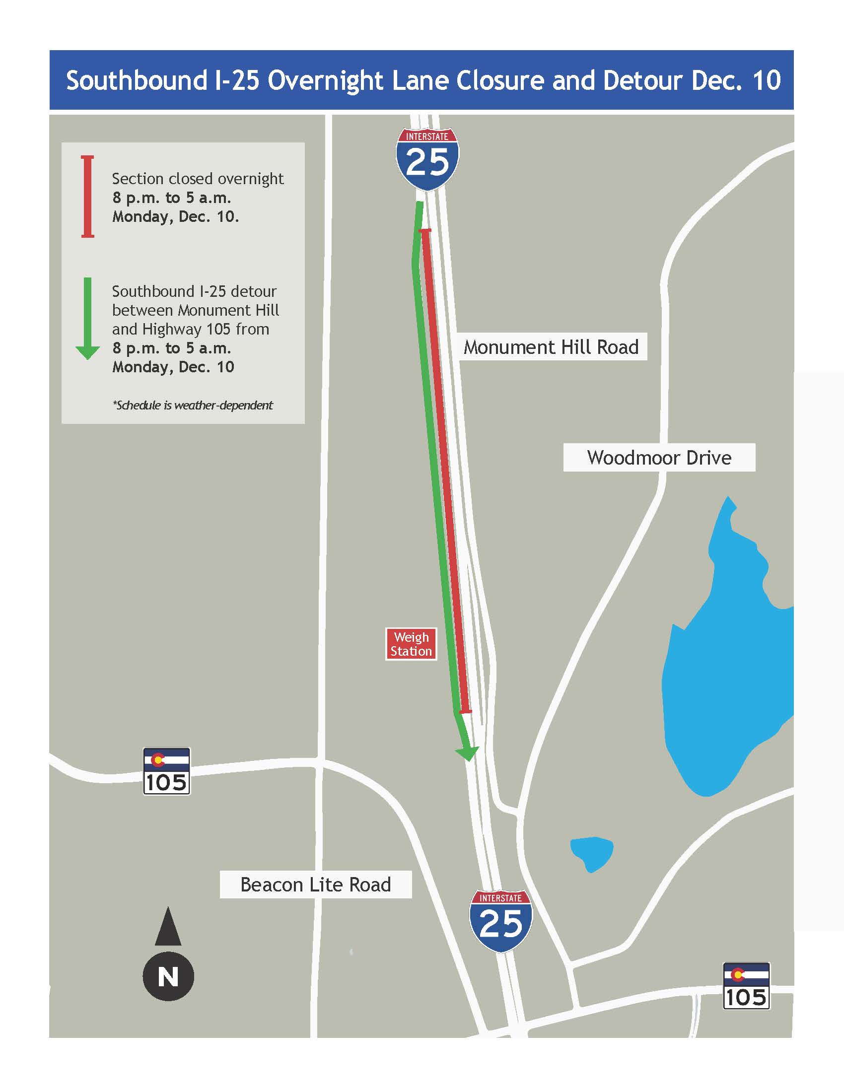 Weigh Station Map I-25 South Gap — Colorado Department of Transportation