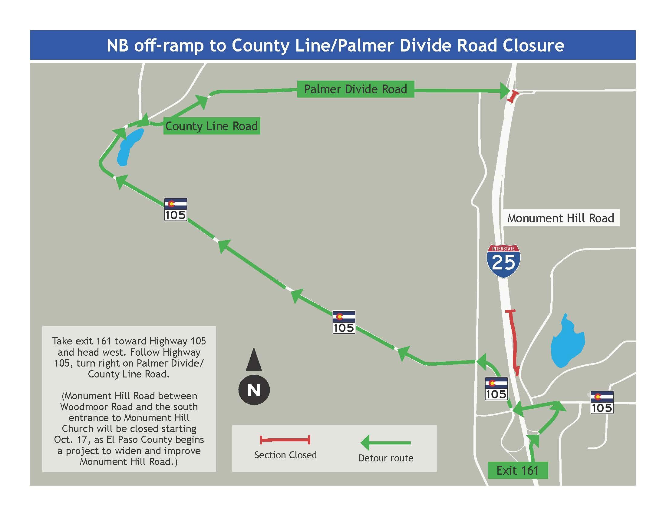 Northbound Off-Ramp to County Line Road Closed