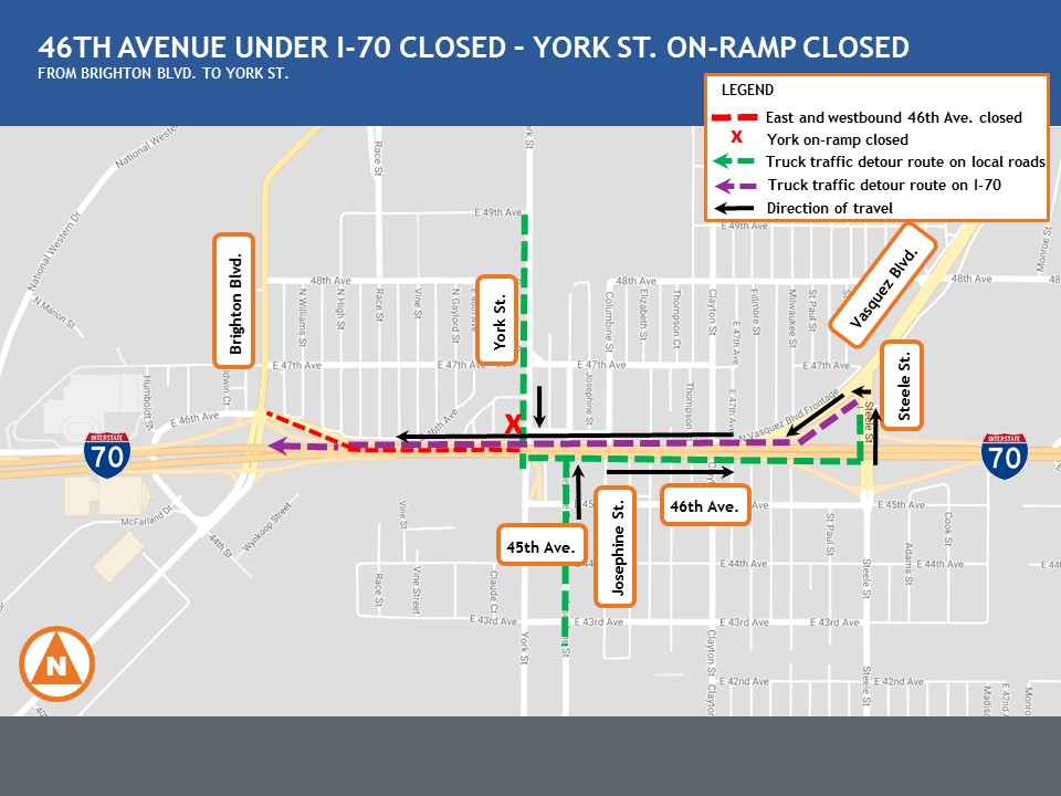 York on-ramp closure detail image