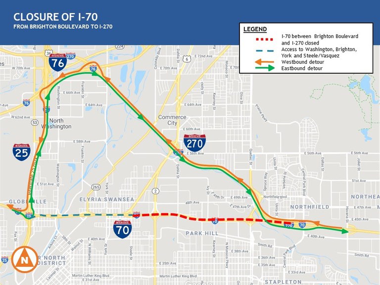 I-70 Detour Map