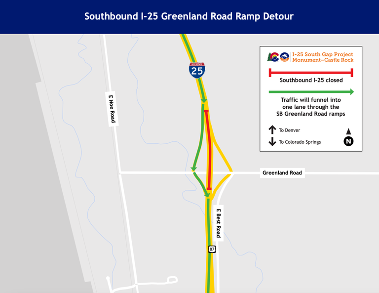 I-25 at Greenland section of South Gap project