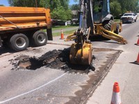 Carbondale Sink Hole Road Work