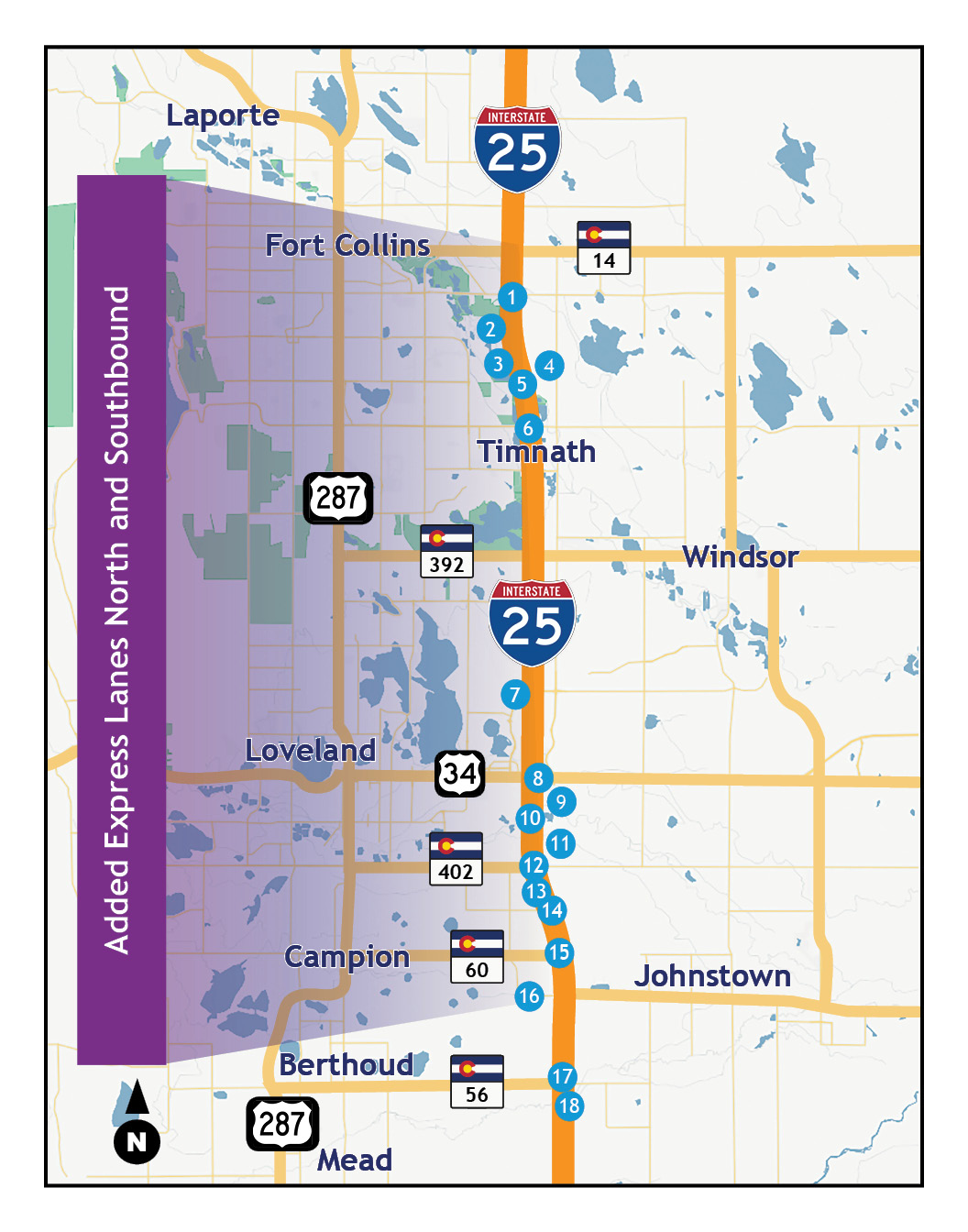 I-25 North Express Lanes Map.png