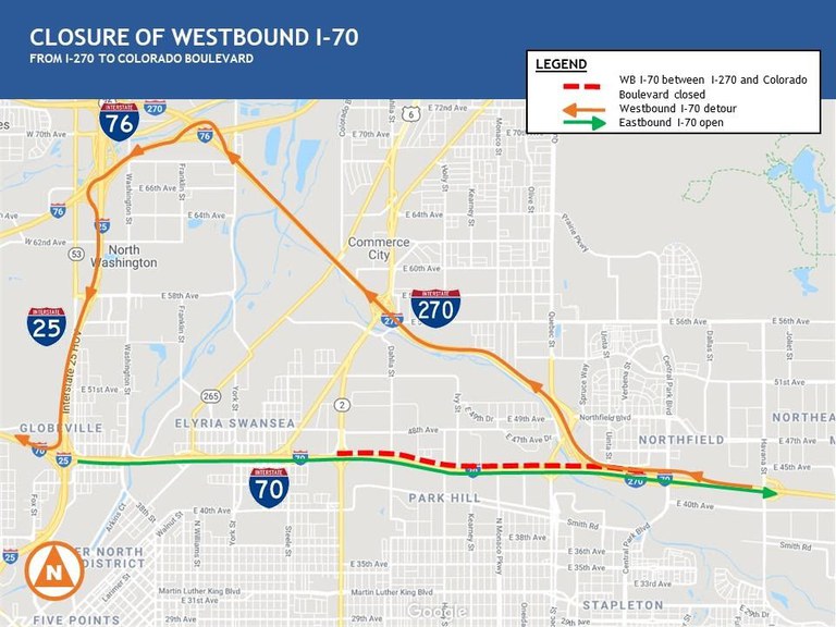 I-70 WB Map