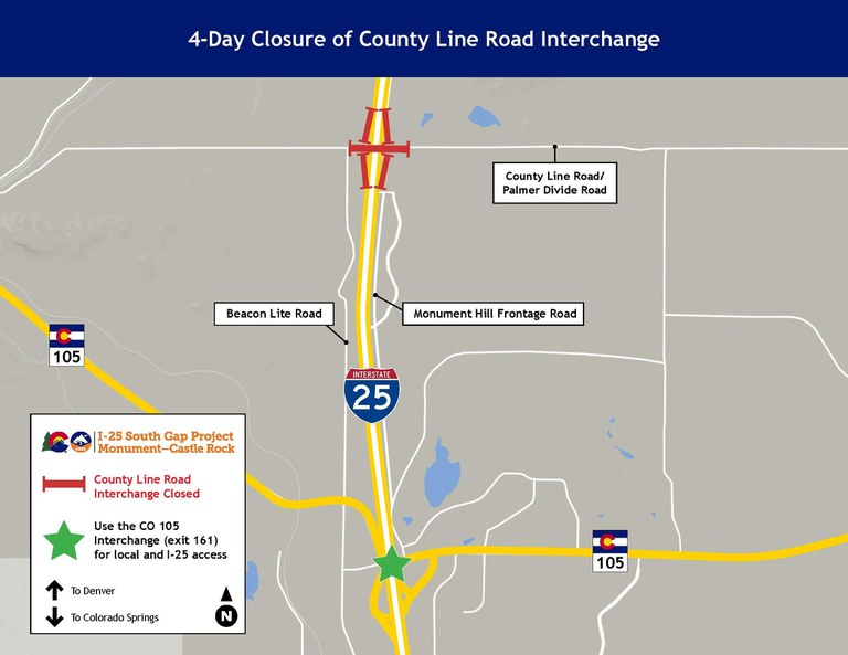 County Line Closure Map