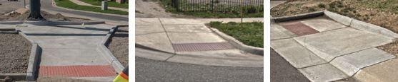 Finished curb ramps