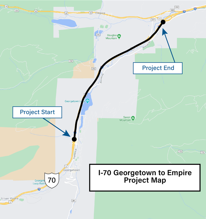 I-70 Georgetown Project Map
