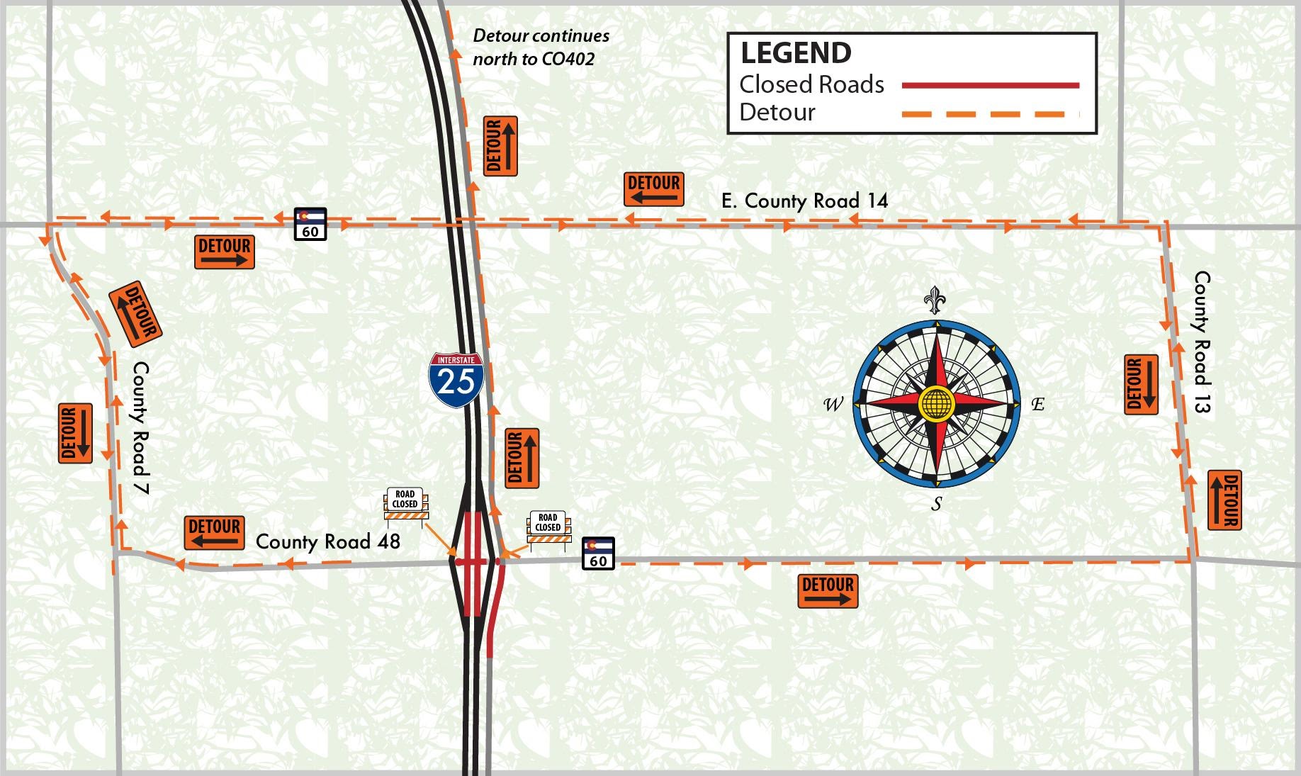 I-25 North Express Lanes Detour detail image