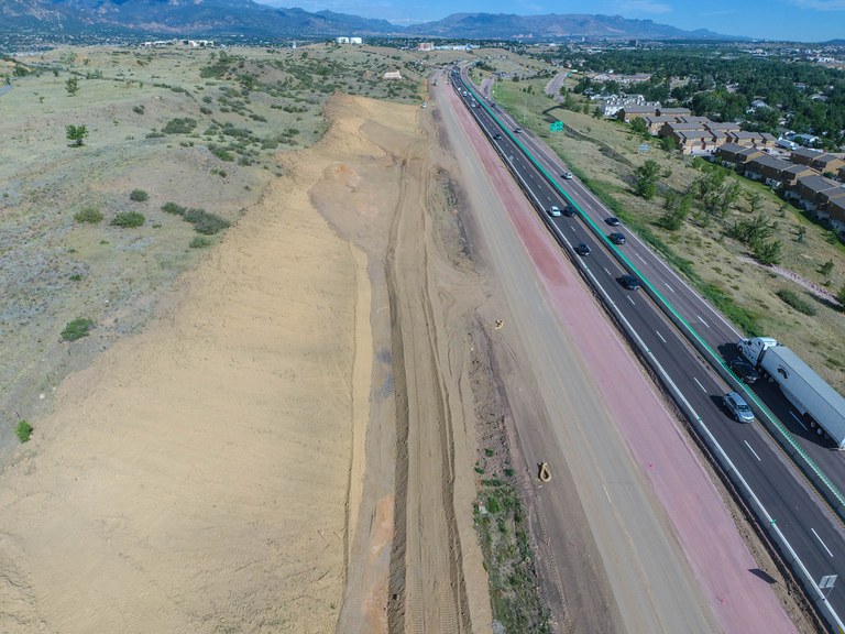 Overhead View of I-25 in Colorado Springs