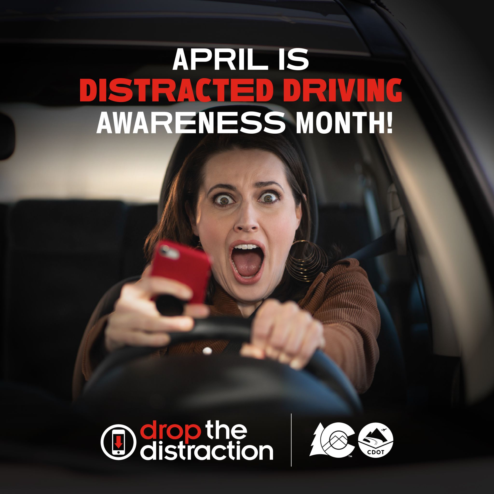 April is Distracted Driving Awareness Month graphic detail image