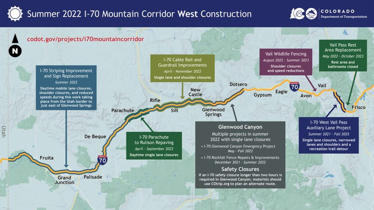 I-70 project map - west