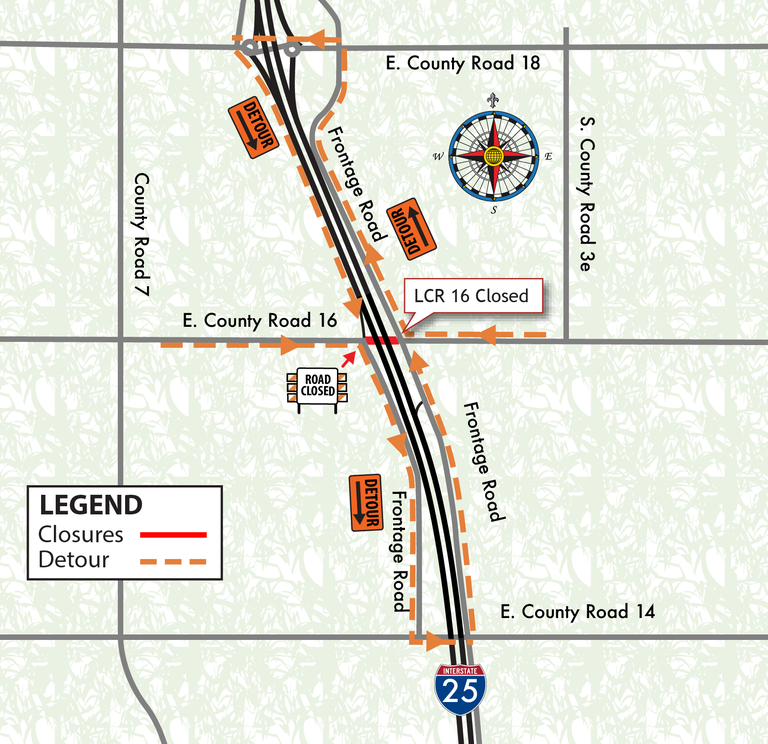 North Express Lanes  Fort Collins to Berthoud project map