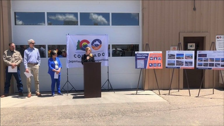 Shoshana Lew speaks at celebration for the completion of Wildlife Underpass Project