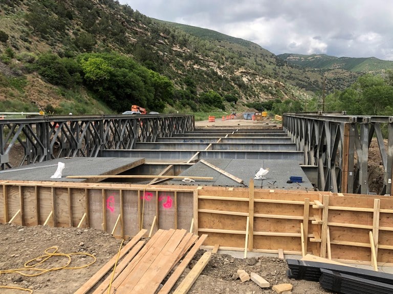 CO 133 temporary bridge work