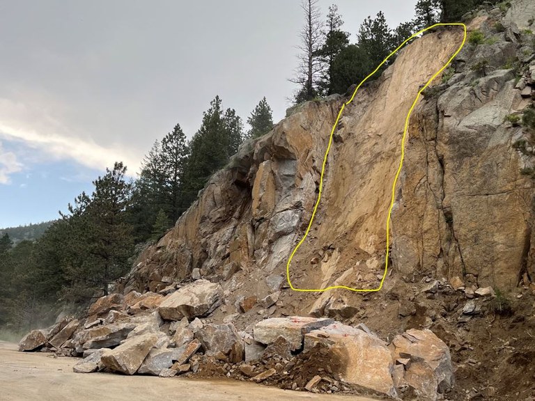 CO 7 rockslide east and west block
