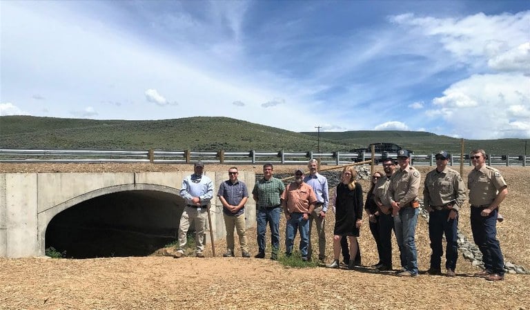 Representatives visit new wildlife underpass