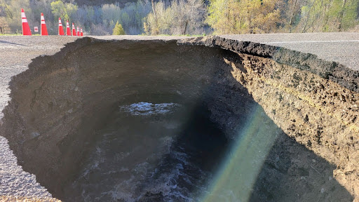 Sinkhole and related damage as of the morning of May 3.jpg detail image