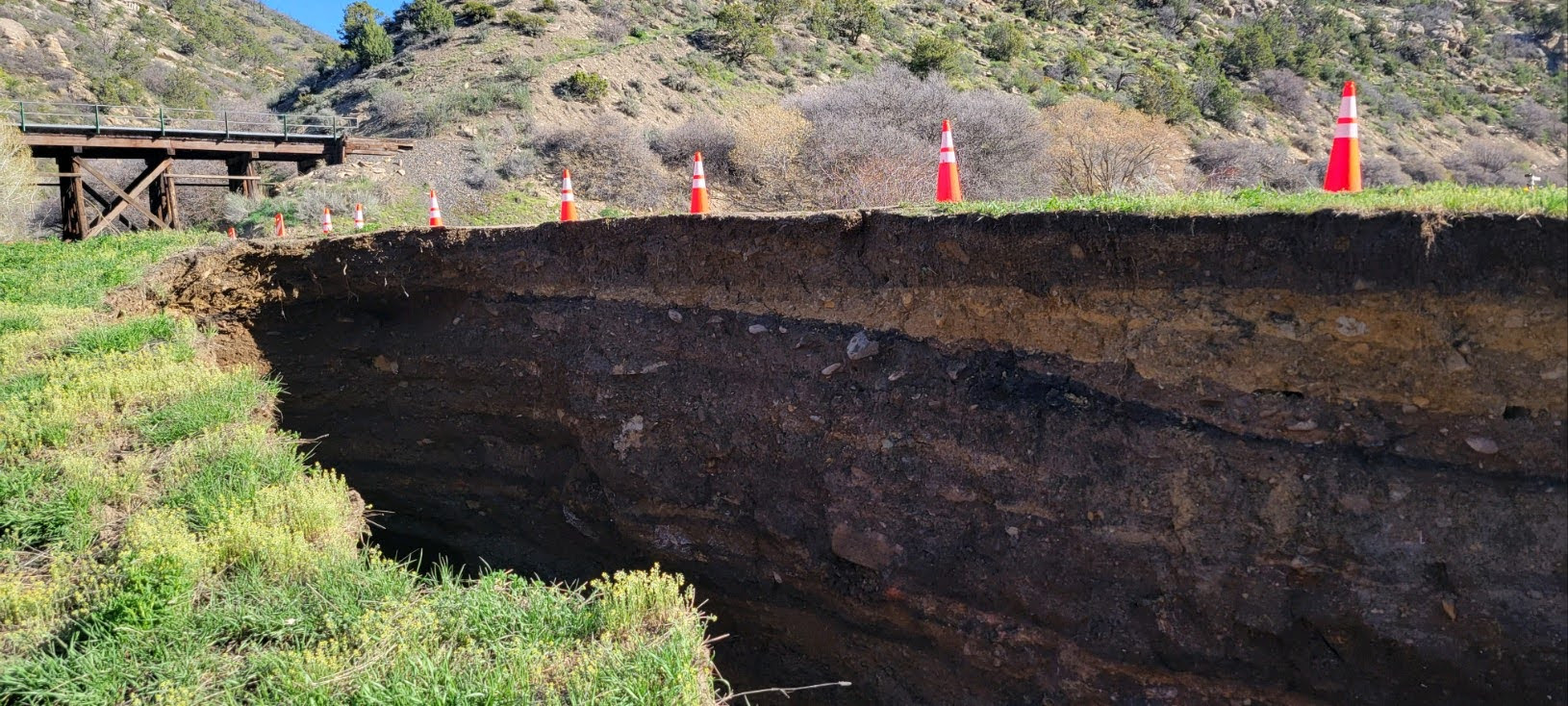 Sinkhole and related damage from the side view on May 3.jpg detail image