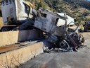 Crashed commercial motor vehicle on I-70 in Glenwood Canyon at Mile Point 119 on 101222.jpg thumbnail image