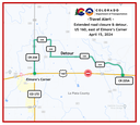 Detour map of US 160 highway closure east of Elmore Corner.png thumbnail image