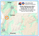 US 550 Red Mountain Pass between Ouray and Silverton winter maintenance map 12032024.png thumbnail image