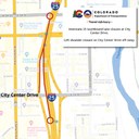 I-25 southbound lane closure at City Center Drive Map.jpg thumbnail image