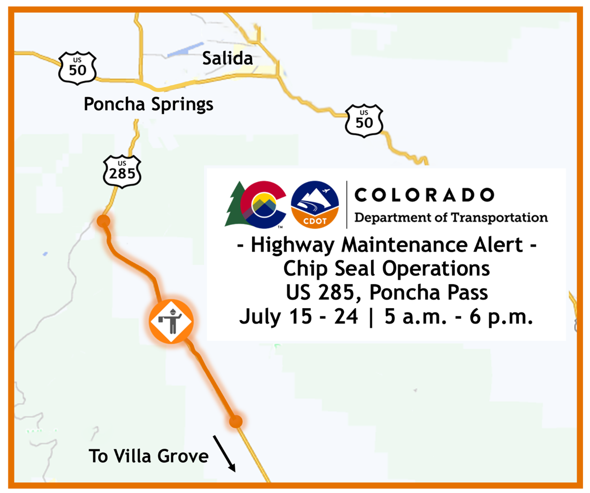 US 285 chip seal operations south Poncha Springs location map.png detail image