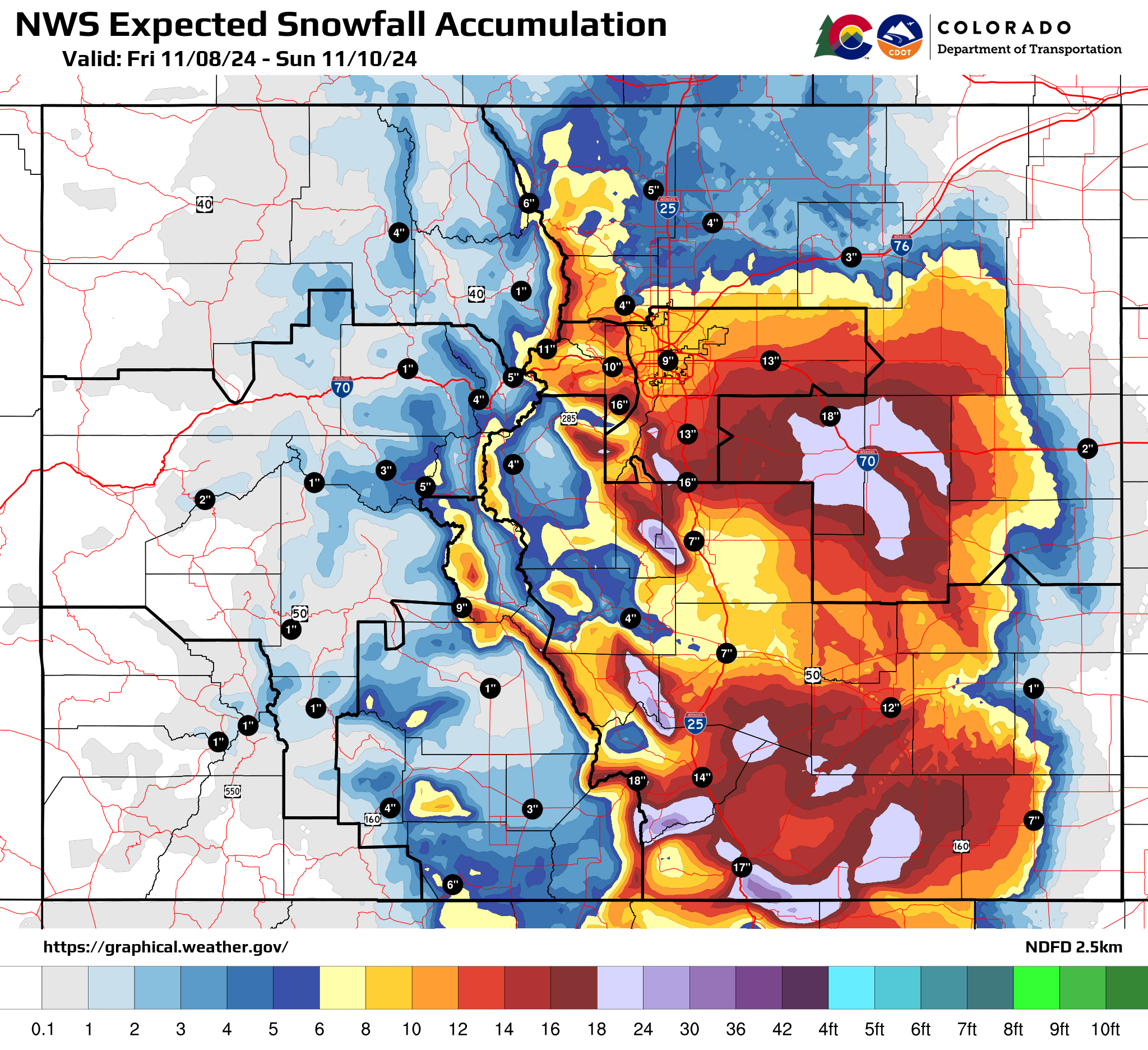 National Weather Service Snowfall Accumulation totals for 110824 to 111024.png detail image