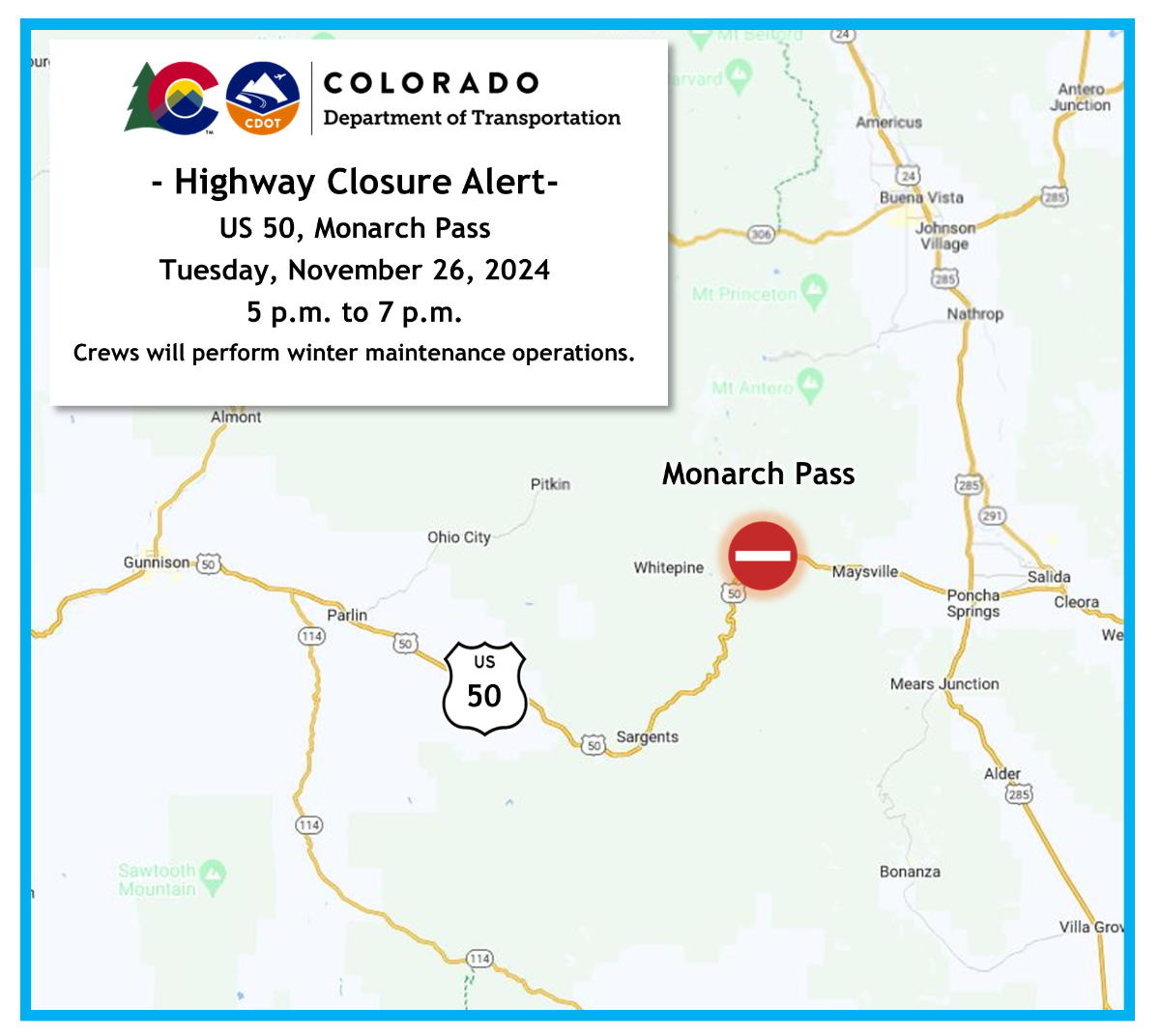 US 50 Monarch Pass Closure Nov26.png detail image