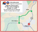 US 550 Closure Ridgeway CR 24 Detour Map.png thumbnail image