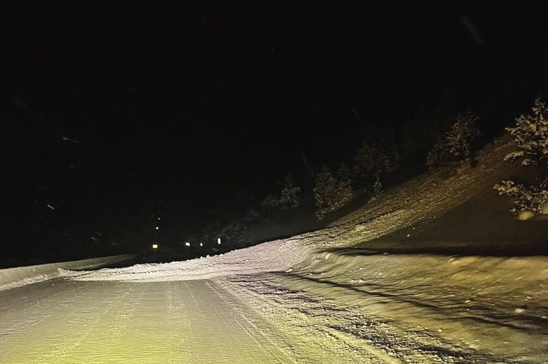 Avalanche debris covering the roadway of I-70 between the Eisenhower-Johnson Memorial Tunnel and Silverthorne