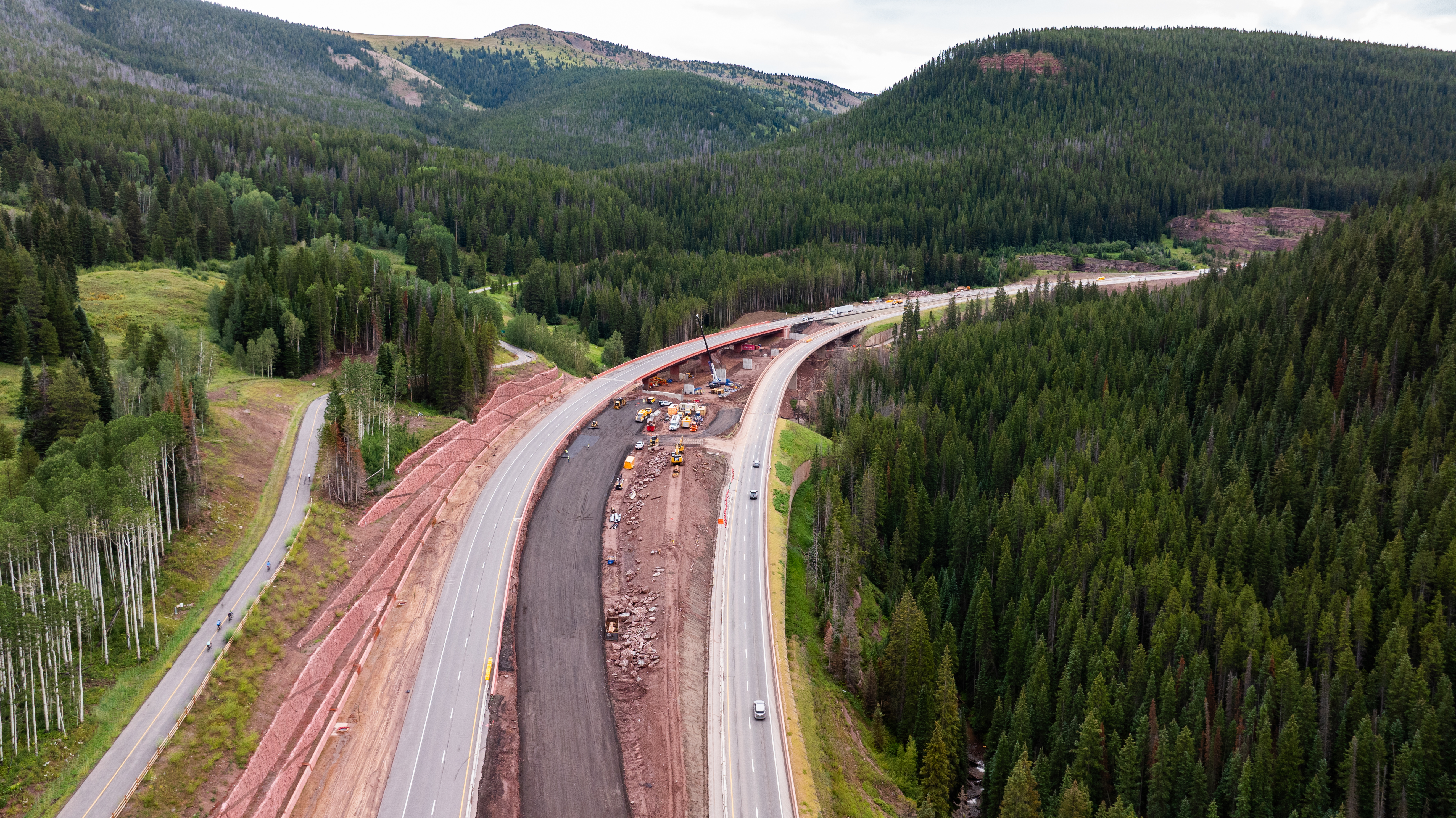 Vail Pass - New WB and old EB structure detail image