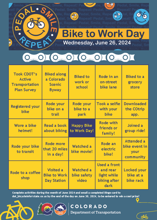 Bike Month Bingo