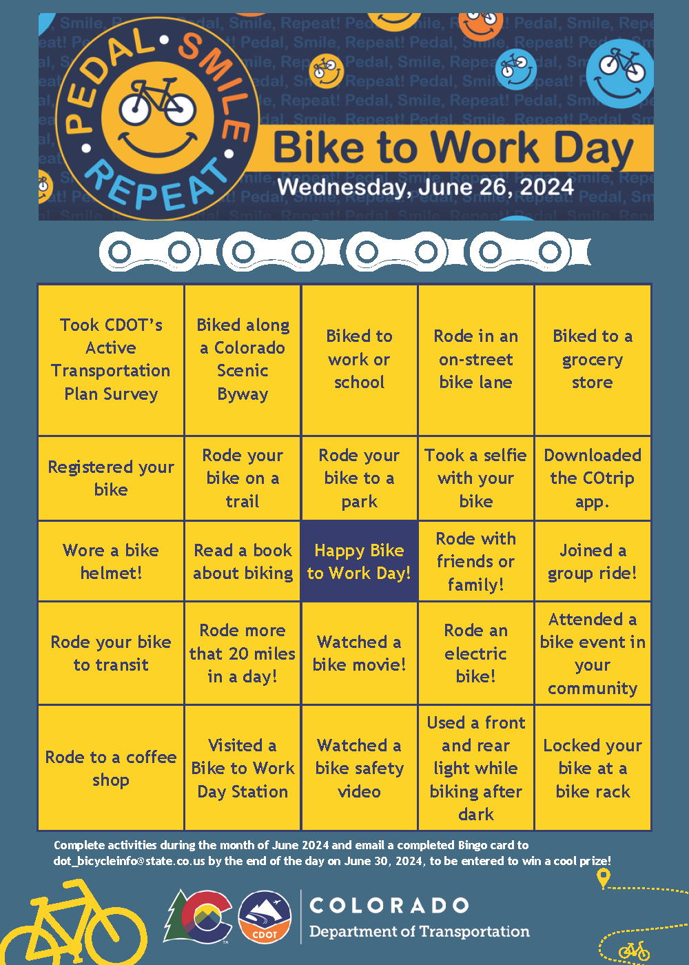 Bike Month Bingo Card detail image