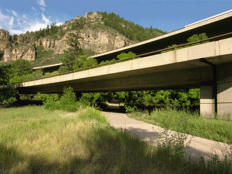 Bridge F-08-AU carries I-70 east bound over French Creek