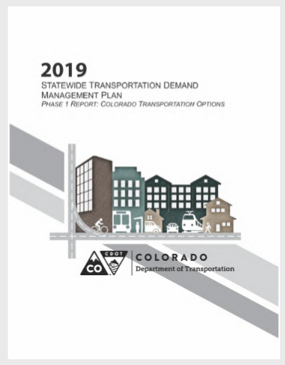 Cover page of the 2019 Statewide Transportation Demand Management Plan 