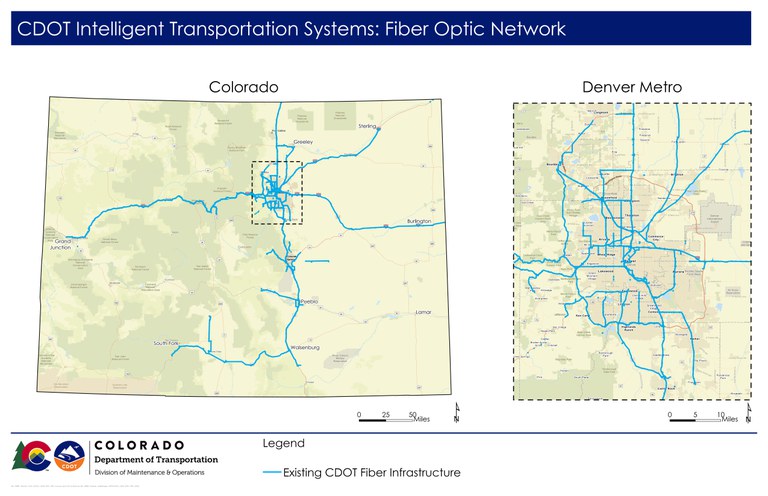 Map of the existing, in construction, and proposed fiber optic 