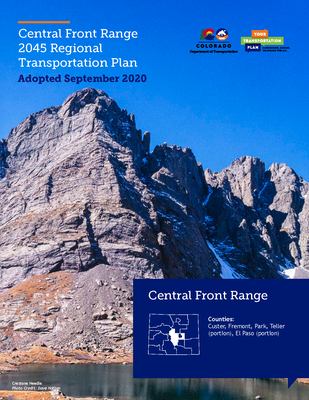 Central Front Range 2045 Regional Transportation Plan Cover, Draft May 2020