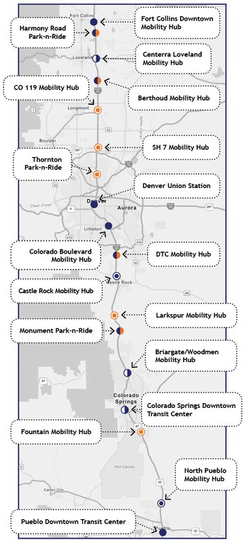 i-25 mobility hubs map