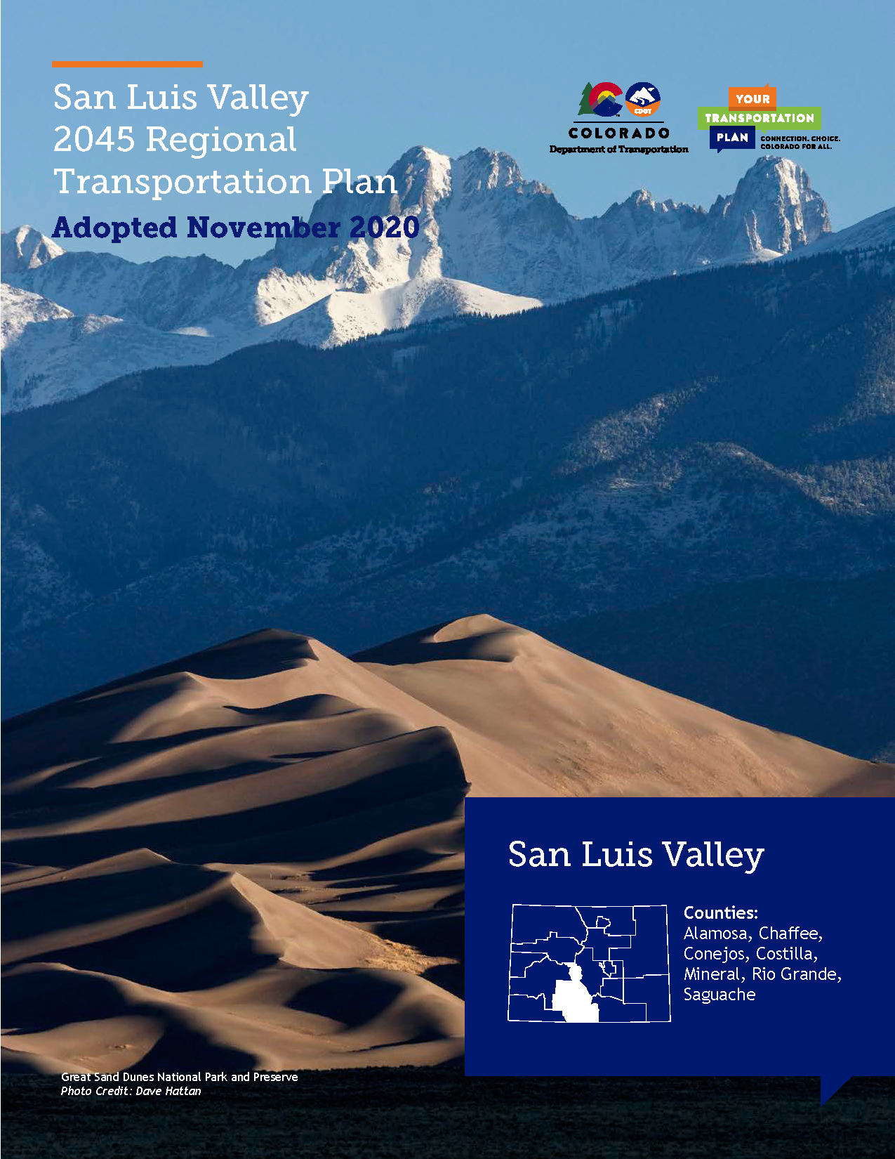 San Luis Valley Regional Transportation Plan 2045 Cover