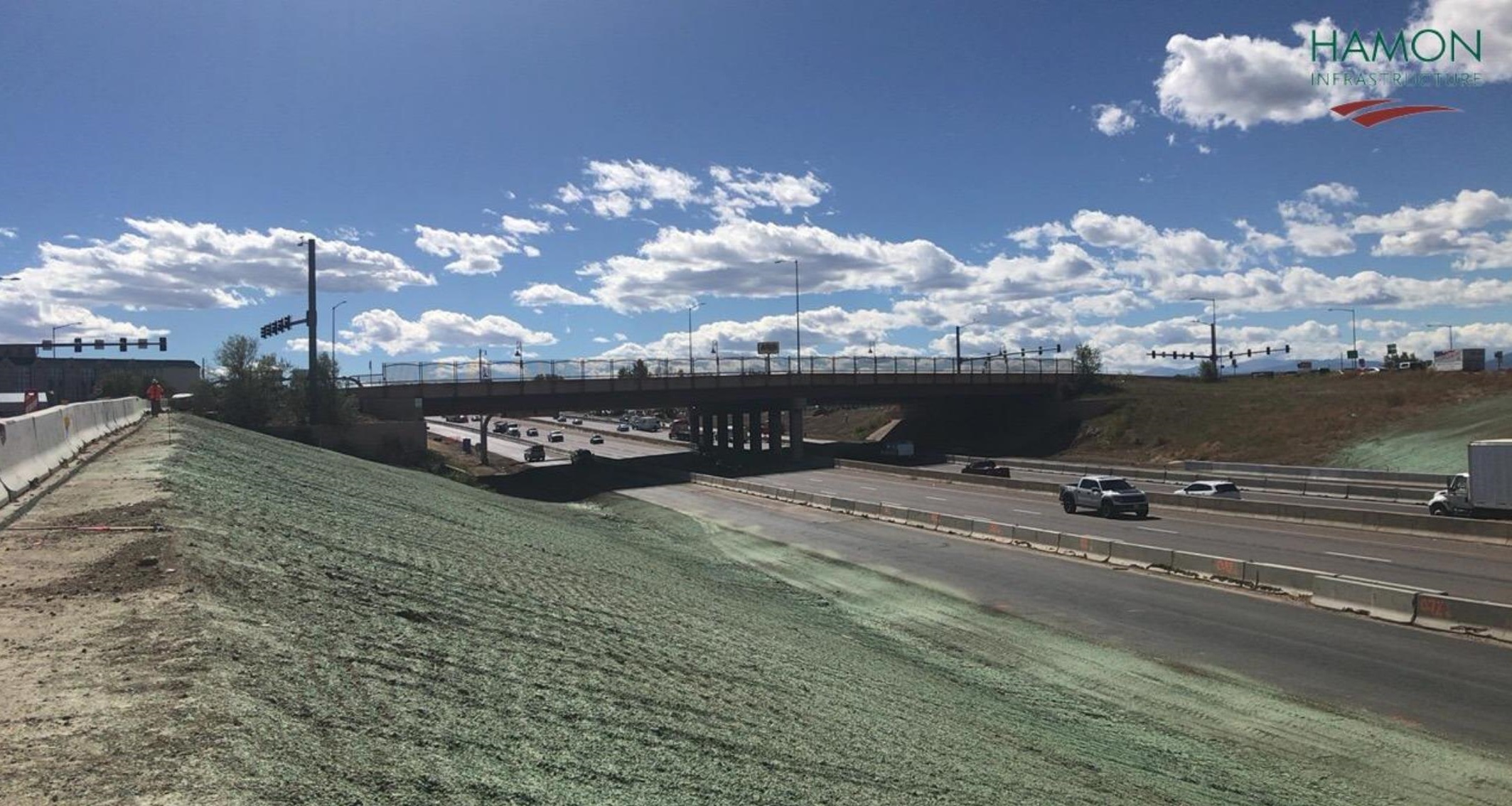 120th Avenue overpass of I-25, northern quadrants final grading and soil stabilization